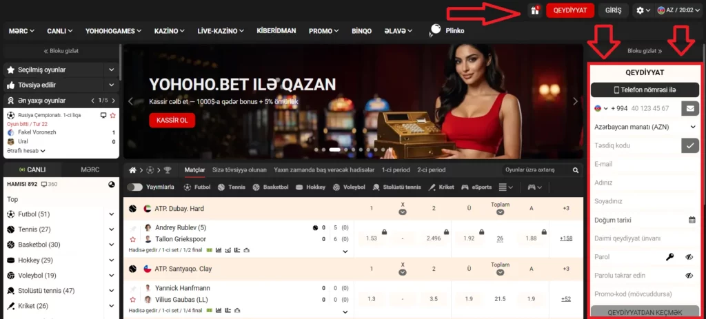Yohoho.Bet Şəxsi Hesabının Əsas Xüsusiyyətləri və Funksiyaları