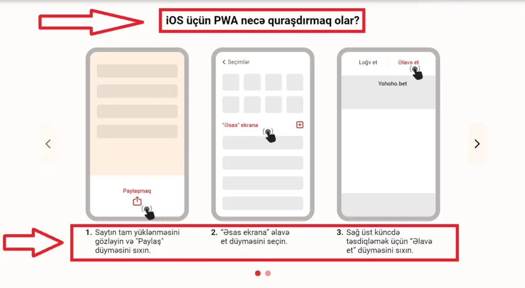 Yohoho.Bet iOS-da yükləyin